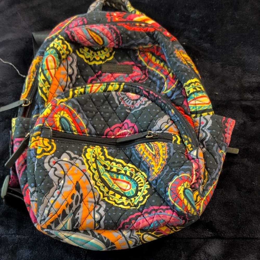 Vera Bradley Multicolor Paisley Quilted Backpack